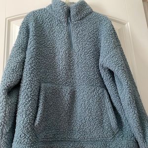 American Eagle Half Zip Plush Jacket